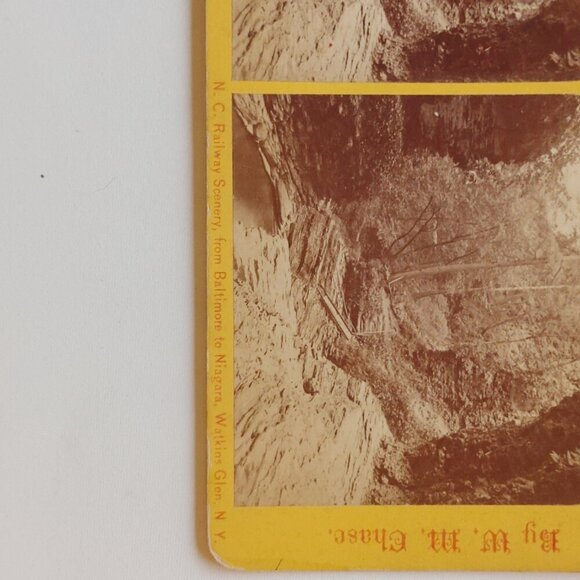 Stereoview North Carolina Railway Scenery from Niagara to Watkins Glen New York - Picture 2 of 7